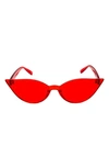 Rad + Refined Mono Color Cat Eye Sunglasses In Red