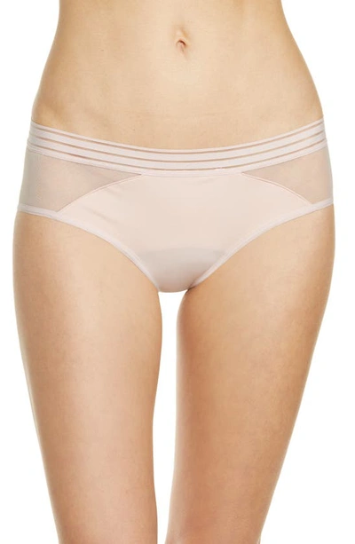 Saalt Period & Leakproof Regular Absorbency Mesh Hipster Panties In Quartz Blush