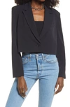 Open Edit Crop Blazer In Black