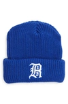 R13 Skully Embroidered Logo Beanie In Blue