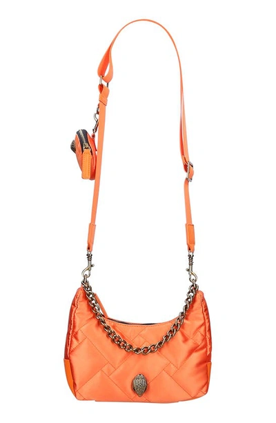 Kurt Geiger Quilted Crossbody Bag In Orange