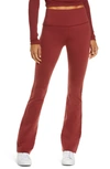 Alo Yoga Airbrush High Waist Flare Pants In Cranberry