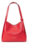 Kate Spade Knott Large Leather Shoulder Bag In Lingonberry