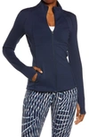 Sweaty Betty Power Boost Full Zip Jacket In Navy Blue