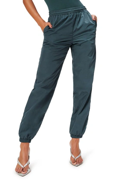Good American Essential Nylon Track Pants In Orion Blue001