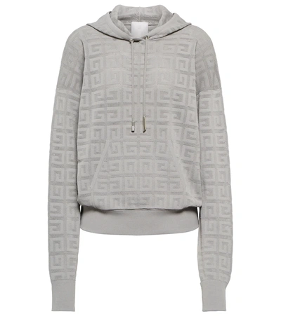 Givenchy Hoodie With 4g Logo Allover In Grey