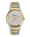 Ferragamo Sapphire Bracelet Watch, 41mm In Gold/ Silver/ Gold