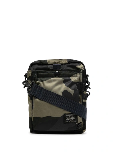 Porter-yoshida & Co Camouflage-print Messenger Bag In Green