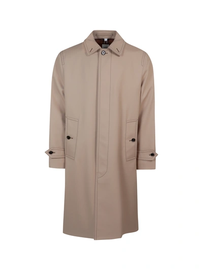Burberry Cotton Trench Coat With Contrasting Stitching - Atterley In Soft Fawn