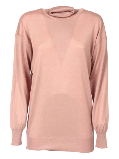 Tom Ford Turtleneck Ribbed Hem Sweater In Nude &amp; Neutrals
