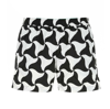 Bottega Veneta Intreccio-print Quilted Swim Shorts In Black,white