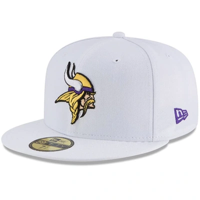 New Era Men's White Minnesota Vikings Omaha 59fifty Fitted Hat