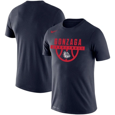 Nike Men's Navy Gonzaga Bulldogs Basketball Drop Legend Performance T-shirt