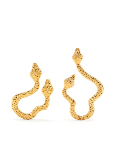 Natia X Lako Snake Earrings In Gold