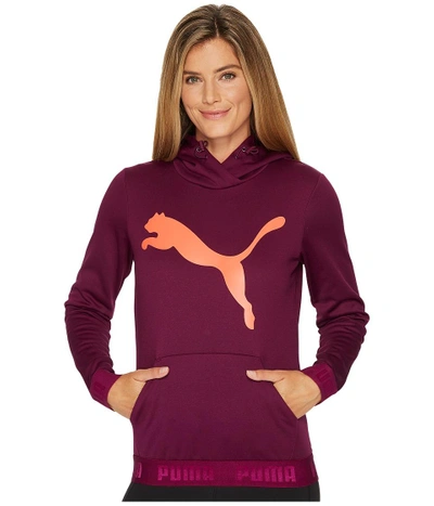 Puma - Urban Sports Big Cat Hoodie (dark Purple) Women's Sweatshirt |  ModeSens