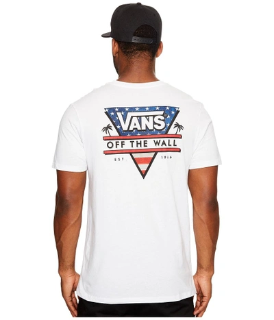 Vans - Retro Tri Tee (white/american Flag) Men's T Shirt | ModeSens