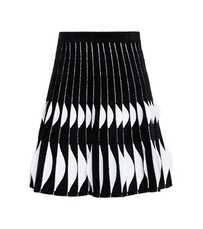 Alaïa Paneled High-rise Miniskirt In Black