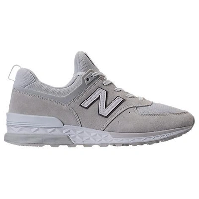 New Balance Men's 574 Suede Casual Sneakers From Finish Line In Grey