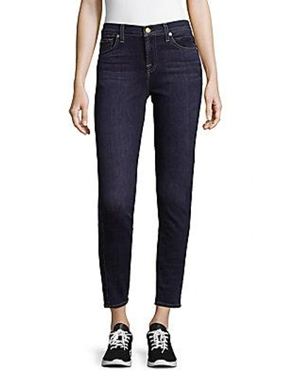 7 For All Mankind Gwenevere Ankle Length Skinny Jeans In Twilight