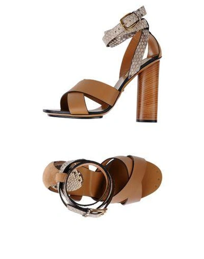 Gucci Sandals In Camel