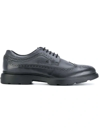 Hogan Grey Leather Sneakers