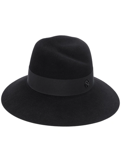 Maison Michel Wide Brimmed Hat In Black