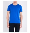 Hugo Boss Logo-print Cotton-jersey T-shirt In Open Blue