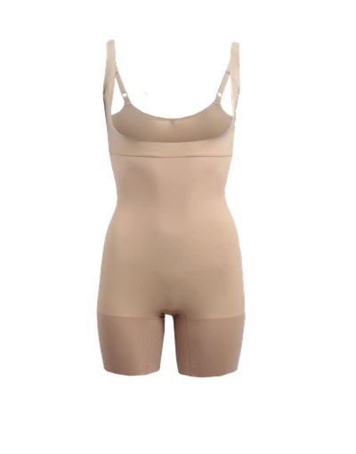 Spanx Oncore Mid-thigh Bodysuit In Natural