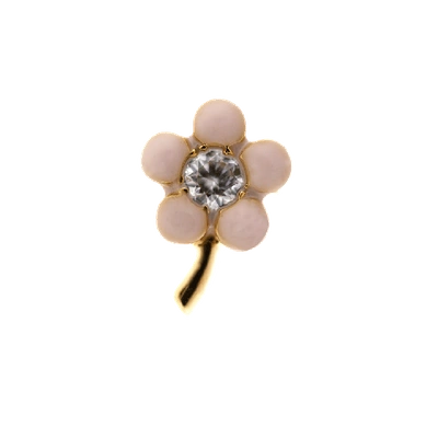 Alison Lou Tiny Flower Stud In Ylwgold