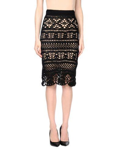 Dolce & Gabbana 3/4 Length Skirt In Black