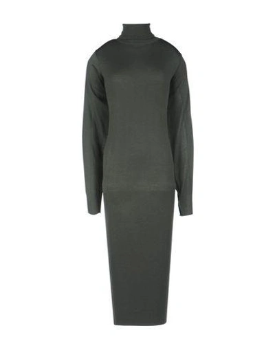 Acne Studios 3/4 Length Dress In Dark Green