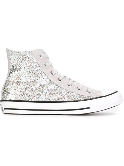 Converse Hi-top Glitter Sneakers | ModeSens