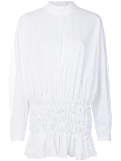 Ellery Gathered Detail Blouse In White