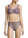 Wacoal Retro Chic Full-coverage Underwire Bra In Black Plum