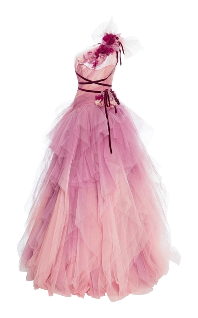 Marchesa ombre tulle gown hotsell