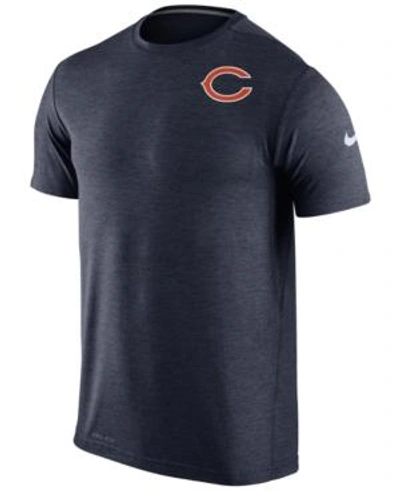 Nike Men's Chicago Bears Dri-fit Touch T-shirt In Navy