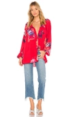 Free People Meadow Lark Blouse In Red
