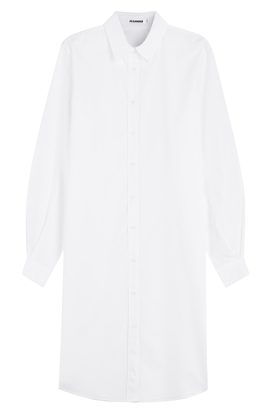 Jil Sander Cotton Shirt Dress With Cut-out Sleeves | ModeSens