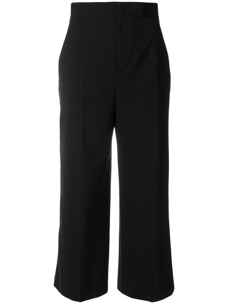 Red Valentino Cropped Tailored Trousers - Black | ModeSens