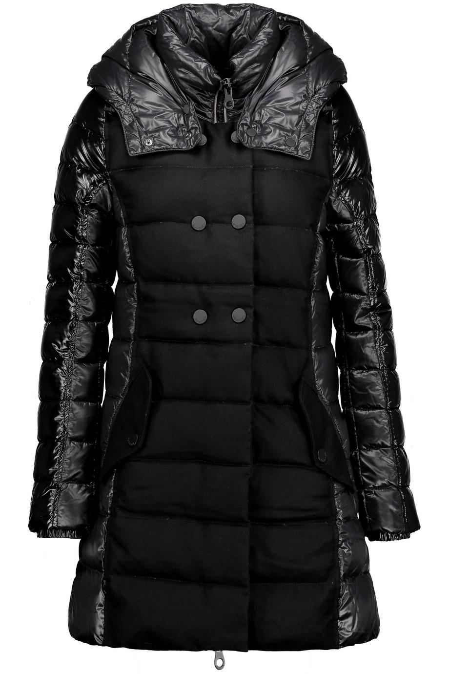Duvetica Callipatira Quilted Paneled Shell And Twill Hooded Down Coat ...