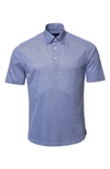 Eton Contemporary Fit Oxford Piqué Polo In Blue