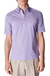 Eton Contemporary Fit Oxford Piqué Polo In Purple