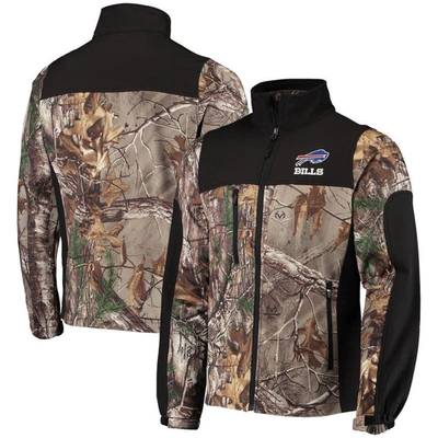 Dunbrooke Men's Realtree Camo, Black Buffalo Bills Circle Hunter Softshell Full-zip Jacket In Realtree Camo,black