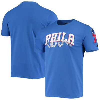Pro Standard Men's Royal Philadelphia 76ers Chenille Team T-shirt