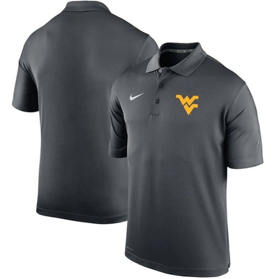 Nike Men's Anthracite West Virginia Mountaineers Big And Tall Primary Logo Varsity Performance Polo Shirt