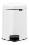 Brabantia Newicon Step Can Recycling Trash Can In White