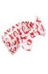 Baby Bling Babies' Print Knot Headband In Red Xoxo