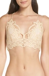 Free People Intimately Fp Adella Longline Bralette In Beige