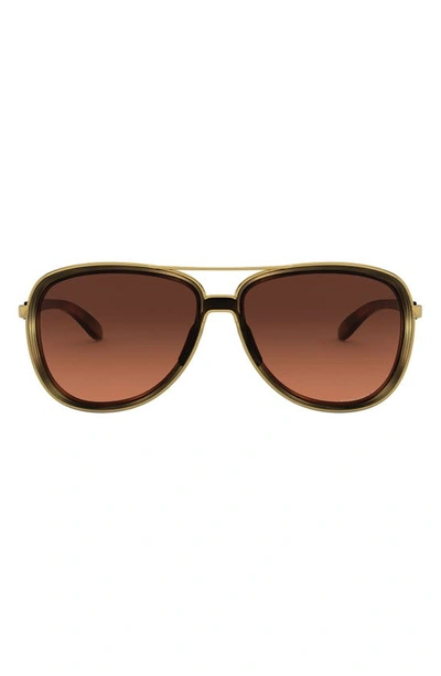 Oakley 58mm Aviator Sunglasses In Brown Tortoise/ Prizm Brown