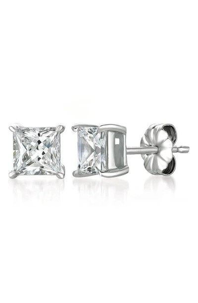 Crislu Cubic Zirconia Stud Earrings In Platinum